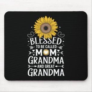 Gezegend om mama oma grote zonnebloem genoemd te w muismat