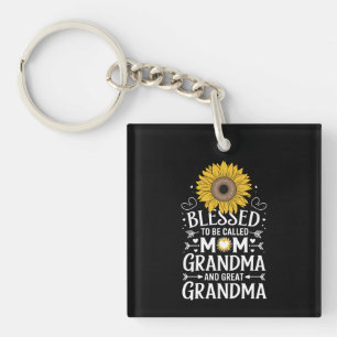 Gezegend om mama oma grote zonnebloem genoemd te w sleutelhanger