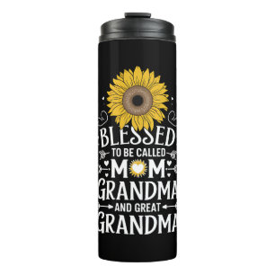 Gezegend om mama oma grote zonnebloem genoemd te w thermosbeker