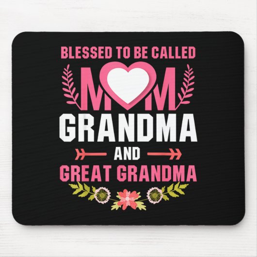 Gezegend om mama overgrootmoeder moederdag te word muismat (Voorkant)