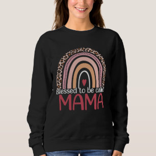 Gezegend om Mama Regenboog Luipaardprint te worden Trui