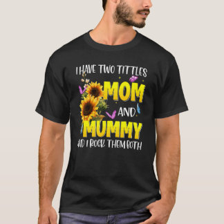 Gezegend om mama te worden genoemd Sunflower Mummy T-shirt