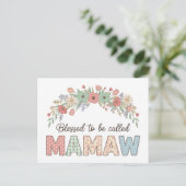 Gezegend om Mamaw genoemd te worden Aankondigingskaart (Staand voorkant)