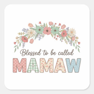 Gezegend om Mamaw genoemd te worden Vierkante Sticker