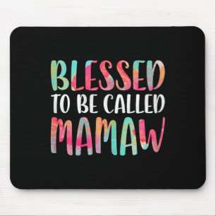 Gezegend om mamaw-shirt vrouwen moederdag genoemd  muismat