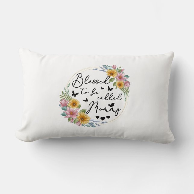 Gezegend om mammie zonnebloemen te noemen mammie m kussen (Voorkant)