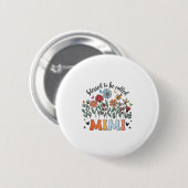 Gezegend om Mimi Wildflower Floral Mother genoemd Ronde Button 5,7 Cm (Voorkant /achterkant)