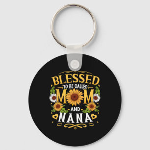 Gezegend om moeder en nana zonnebloem moeder te wo sleutelhanger
