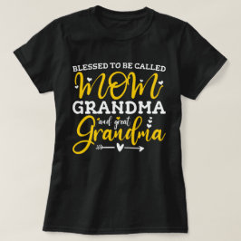 Gezegend om Moeder Oma en Opouma genoemd te worden T-shirt