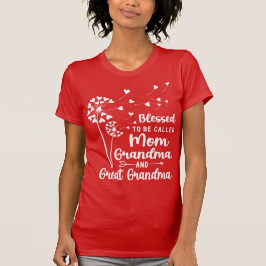 Gezegend om moeder, oma, overgrootmoeder genoemd t t-shirt (Voorkant)