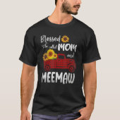 Gezegend om moeder te worden genoemd en Meemaw Cut T-shirt (Voorkant)
