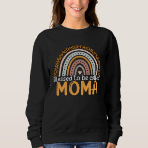 Gezegend om Moma Luipaard Regenboog Beste Moeder t Trui