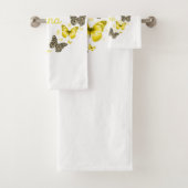 gezegend om nana butterfly zonnebloem te noemen da bad handdoek (Insitu)