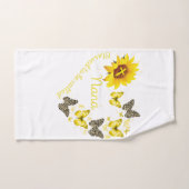 gezegend om nana butterfly zonnebloem te noemen da bad handdoek (Handdoek)