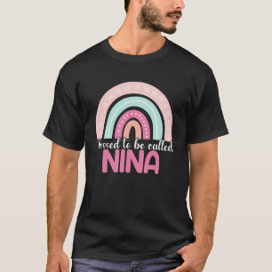 Gezegend om Nina Rainbow Moederdag mam te heten T-shirt