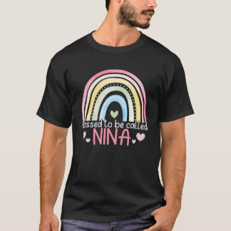 Gezegend om Nina Rainbow Mother's Day BES genoemd  T-shirt