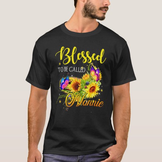 Gezegend om nonnie Sunflower Moederdag te worden g T-shirt (Voorkant)