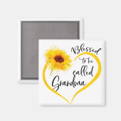 Gezegend om oma Sunflower Gifts te worden genoemd Magneet (Voorkant / Achterkant)