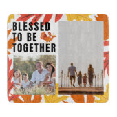 Gezegend om samen te zijn - aangepaste familiefoto snijplank (Voorkant)