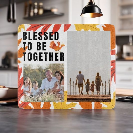 Gezegend om samen te zijn - aangepaste familiefoto snijplank