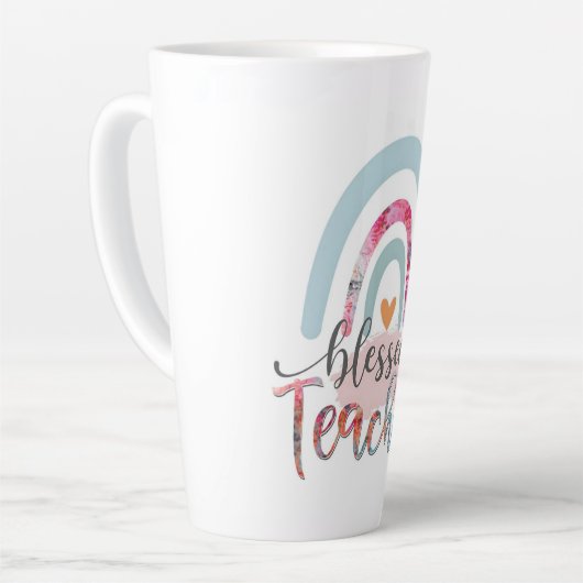 Gezegend om te onderwijzen - Een regenboog van dan Latte Mok (Linkerhoek)