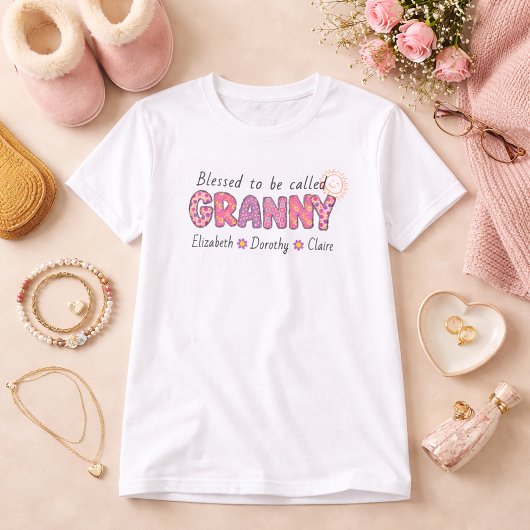 Gezegend om te worden genoemd Granny Personalized  T-shirt