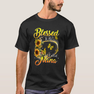 Gezegend om te worden genoemd Nana schattige zonne T-shirt