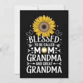 Gezegend om te worden genoemd oma grote zonnebloem kaart (Voorkant)