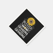 Gezegend om te worden genoemd oma grote zonnebloem servet (Hoek)