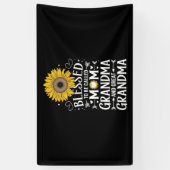 Gezegend om te worden genoemd oma grote zonnebloem spandoek (Verticaal)