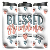 Gezegend Oma 3D Opgeblazen Puff Thermosbeker