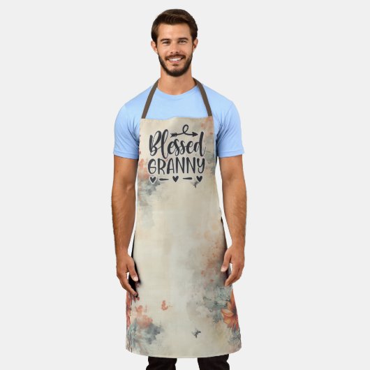 Gezegend oma over print schort (Gedragen)