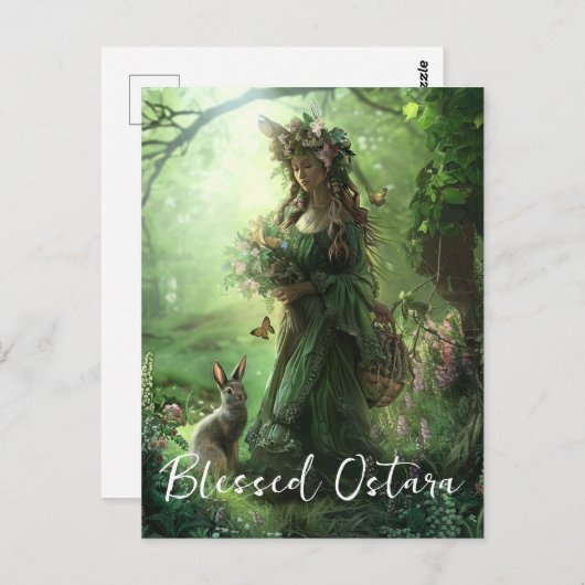 Gezegend Ostara Briefkaart (Voorkant / Achterkant)