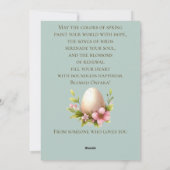 Gezegend Ostara Witchy Pagan Sage Flat Holiday Kaa Feestdagenkaart (Achterkant)