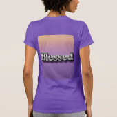 Gezegend Paarse Glitter Slim Fit T-shirt (Achterkant)