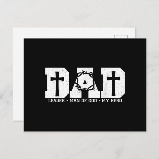 Gezegend Pap Papa Cross Christelijke Religieuze Va Briefkaart (Voorkant / Achterkant)