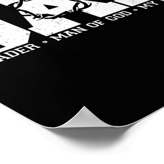 Gezegend Pap Papa Cross Christelijke Religieuze Va Poster (Hoek)