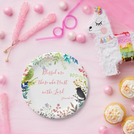 Gezegend Papieren Bordje (Feest)