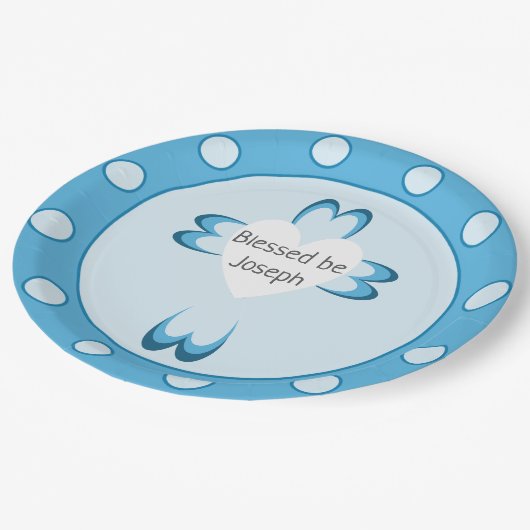 Gezegend Papieren Bordje (Gekanteld)