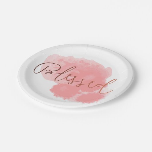 Gezegend Papieren Bordje (Gekanteld)