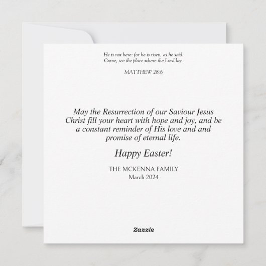 Gezegend Pasen Bloemen Lop Eared Bunny Feestdagenkaart (Achterkant)