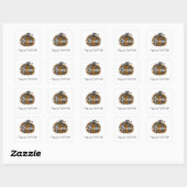 Gezegend Pompoen Sinaasappel Zwart Plaid Halloween Vierkante Sticker (Vel)