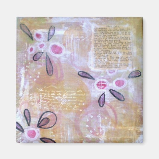 Gezegend - Psalm 1 Magneet (Voorkant)