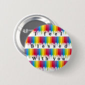 gezegend ronde button 5,7 cm (Voorkant /achterkant)