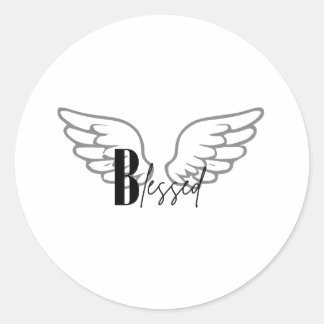 Gezegend Ronde Sticker