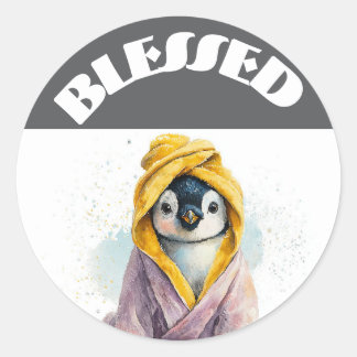 Gezegend Ronde Sticker
