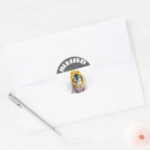 Gezegend Ronde Sticker (Envelop)