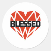 Gezegend Ronde Sticker (Voorkant)