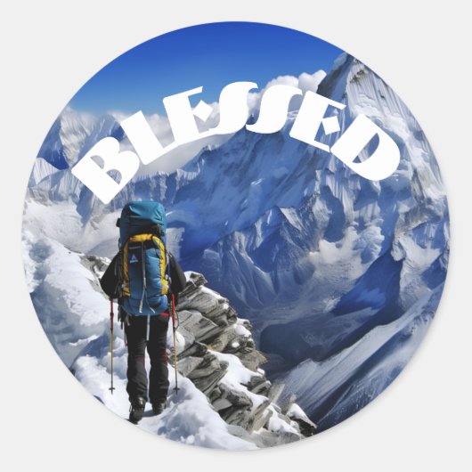 Gezegend Ronde Sticker (Voorkant)