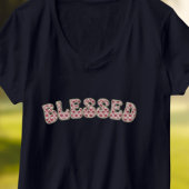 GEZEGEND Rood Wit Bloemen Dankbaarheid Retro Tekst T-shirt